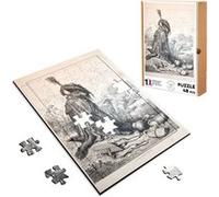 Puzzle en bois 48 Pièces Fabulous - Le Loup Devenu Berger Fable LaFontaine (28 x 20 cm) G