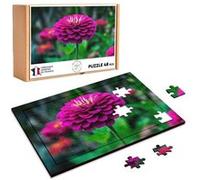 Puzzle en bois 48 Pièces Fabulous - Macro d'un Dahlia Rose Fleur Rose (28 x 20 cm) Rose G
