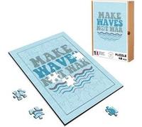 Puzzle en bois 48 Pièces Fabulous - Make Waves Not War (28 x 20 cm) G