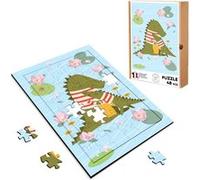 Puzzle en bois 48 Pièces Fabulous - Odile la Maman Crocodile (28 x 20 cm) G