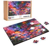 Puzzle en bois 48 Pièces Fabulous - Petales de Fleurs Couleurs Art Moderne (28 x 20 cm) G
