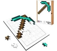 Puzzle en bois 48 Pièces Fabulous - Pioche Diamant Minecraft (28 x 20 cm) G