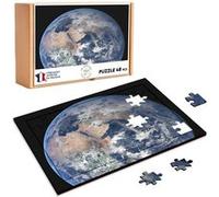 Puzzle en bois 48 Pièces Fabulous - Planete Terre Vue Ocean Indien Afrique (28 x 20 cm) G
