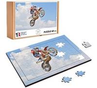 Puzzle en bois 48 Pièces Fabulous - Saut en Motocross (28 x 20 cm) G