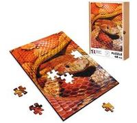 Puzzle en bois 48 Pièces Fabulous - Serpent des Blés Orange et Jaune (28 x 20 cm) G