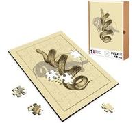 Puzzle en bois 48 Pièces Fabulous - Serpent Noir Moderne (28 x 20 cm) noir G