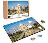 Puzzle en bois 48 Pièces Fabulous - Taj Mahal Dessin Agra Monument (28 x 20 cm) G