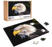 Puzzle en bois 48 Pièces Fabulous - Tete Aigle Pygargue Oiseau De Proie (28 x 20 cm) G