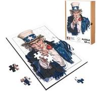 Puzzle en bois 48 Pièces Fabulous - Uncle Sam US army Etats Unis (28 x 20 cm) G