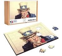 Puzzle en bois 48 Pièces Fabulous - Uncle Sam US Army Etats Unis Vintage (28 x 20 cm) G