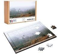 Puzzle en bois 48 Pièces Fabulous - Vol D'Oies Sauvages Matin Brumeux (28 x 20 cm) G