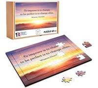 Puzzle en bois 48 Pièces Fabulous - Winston Churchill To Improve Citation (28 x 20 cm) G