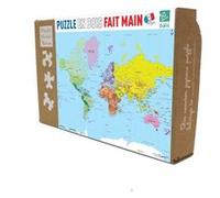 Puzzle en bois 50 pièces CARTE DU MONDE Puzzle Michele Wilson Multicolore Multicolore G