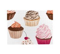 Puzzle en Bois 500 pièces « Cupcakes Mignons » pour Adultes et Seniors
