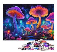 Puzzle en Bois 500 pièces Lampe Champignon pour Adultes, Jouets de Divertissement Familial, 500 pièces (52 x 38 cm)