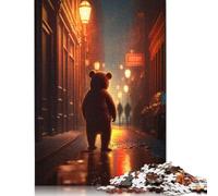 Puzzle en Bois 500 pièces Ours du Quartier Rouge pour Adultes, Difficile, Cadeaux de Noël pour Adultes, 500 pièces (52 x 38 cm)