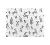 Puzzle en Bois 500 pièces pour Adultes et Seniors - Motif Schnauzer Nain sans Couture