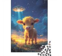Puzzle en Bois 500 pièces pour Adultes, Motif cerf Mignon, Puzzle carré pour Enfants, Jeux en Famille, Cadeaux de Noël, 500 pièces (52 x 38 cm)