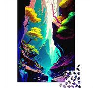 Puzzle en Bois 500 pièces pour Adultes, Paysage animé, Jeux de Famille, Cadeaux de Noël, 500 pièces (52 x 38 cm)