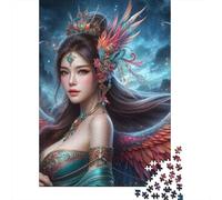 Puzzle en Bois 500 pièces pour Adultes, Puzzle déesse Phénix pour Enfants, Jeux en Famille, Cadeaux de Noël, 500 pièces (52 x 38 cm)