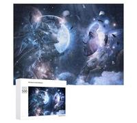 Puzzle en Bois 500 pièces pour Adultes, Space Odyssey Cosmic Dreamscape