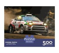 Puzzle en Bois 500 pièces pour Adultes, Voiture de Rallye, Puzzle carré pour Enfants, Jeux en Famille, Cadeaux de Noël, 500 pièces (52 x 38 cm)