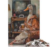 Puzzle en Bois 500 pièces représentant Un bébé rhinocéros Mignon, pour Adultes, décoration d'intérieur, Jouets, 500 pièces (52 x 38 cm)