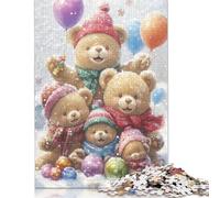 Puzzle en Bois 500 pièces représentant Un Ours en Peluche Mignon pour Adolescents, idéal pour la Maison, Jeux éducatifs et Loisirs créatifs (52 x 38 cm).