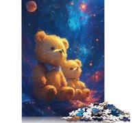 Puzzle en Bois 500 pièces représentant Un Ours en Peluche pour Adultes, idéal pour Les Adolescents, Les Hommes et Les Femmes (52 x 38 cm).