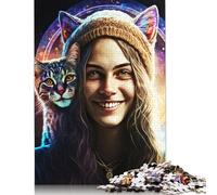 Puzzle en Bois 500 pièces représentant Un Portrait d'un Adulte Heureux, Jouet éducatif Anti-Stress, Cadeau de Noël, 500 pièces (52 x 38 cm)
