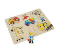 Puzzle En Bois 8 Pièces À Poser 'chantier' Pour Enfants À Partir De 2 Ans +