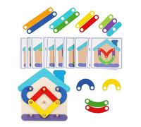 Puzzle en bois à emboîter géométrique pour entraîneur du cerveau | Jeu de boutons de planche à emboîter pour adultes, enfants, à la maison, en voyage, cadeaux de fête, camping, école