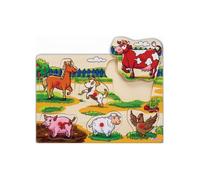 Puzzle En Bois A Encastrer Animaux De La Ferme Public 6 Pieces - Puzzle Bouton Eichhorn