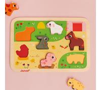 Janod - Puzzle Chunky À La Ferme 7 pièces