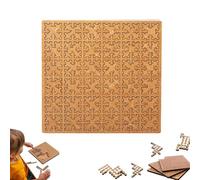Puzzle en Bois à Motif Fractal avec Plateau,2026 New Fractal Tray Puzzle for Adults,Extremely High Difficulty Fractal Puzzles,Puzzles en bois qui font travailler les méninges Pour enfant et adulte (D)