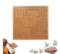 Puzzle en Bois à Motif Fractal avec Plateau,2026 New Fractal Tray Puzzle for Adults,Extremely High Difficulty Fractal Puzzles,Puzzles en bois qui font travailler les méninges Pour enfant et adulte (A)