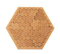 Puzzle en Bois à Motif Fractal avec Plateau, Fractal Tray Puzzle for Adults, Casse-tête Fractal Tray, Labyrinthe Créatif Unique et Inégalé avec Cadre, Puzzle Sans Image, Jeu de Réflexion Stimulant (B)