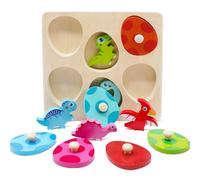Puzzle en Bois à partir de 1 an Bébé Montessori Jouet en Bois Œufs de Dinosaure pour Filles et garçons de 1 à 3 Ans Enfants Anniversaire Noël Cadeau de fête des Enfants