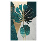 Puzzle en Bois Abstract Tropical Leaf Art pour Adultes, Format 1000 PCS