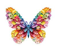 Puzzle en Bois Adulte 3D Papillon coloré - Puzzle en Bois de 155 pièces - Boîte Cadeau, décoration Murale et Cadeau pour Les Amis et la Famille