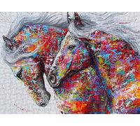 Puzzle en Bois Adulte 4000 pièces Graffiti Cheval Jouet Puzzle Cerveau défi Enfants