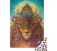 Puzzle en Bois Adulte Lion Esprit, 1000 Pièces, Rectangulaire, Jeu de Développement Intellectuel, 1000 Pièces (75x50cm)