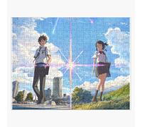 Puzzle en bois affiche de ton nom kimi no na wa 300 pièces 38x26 cm jouet décoration mura