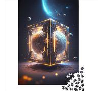 Puzzle en Bois Alien Tesseract 1 de 500 pièces pour Adultes, Puzzle rectangulaire créatif, Exercice cérébral, Jeu de défi, Cadeau, 500 pièces (52 x 38 cm)