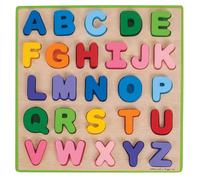 Puzzle en bois Alphabet - BIGJIGS - 26 pièces - Pour enfant à partir de 3 ans