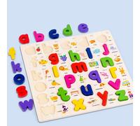 Puzzle En Bois Alphabet Et Nombres, Apprentissage Précoce Éducatif, Développement De La Motricité, Planche D'Apprentissage Des Maths Montessori, Jouets D'Activité