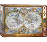 Puzzle En Bois Antique Du Monde 1000 Pièces 680Mm X 480Mm