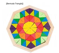 Puzzle En Bois Arc-En-Ciel Montessori Pour Enfants,Jouets D'art,Puzzle Géométrique,Entraînement Par Explosion,Blocs De Mandala,Jeux De Cerveau,Grands Disques - Type Great Triangle1.55