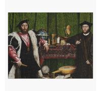 Puzzle en bois Art célèbre : Hans Holbein le Jeune - Les Ambassadeurs 300 pièces 38x26 cm jouet décoration mu