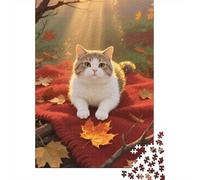 Puzzle en Bois Art Et Divertissement 1000 Pièces - Chat Britannique Shorthair | Fusion Parfaite De Loisir Et Culture | pour Amoureux d'art De Tout Âge